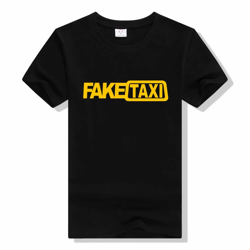 Falošné taxíky tričko Faketaxy falošný taxydriver taxxy nelegálny vodič tričko Tričko neformálne oblečenie s krátkym rukávom okrúhle tričko