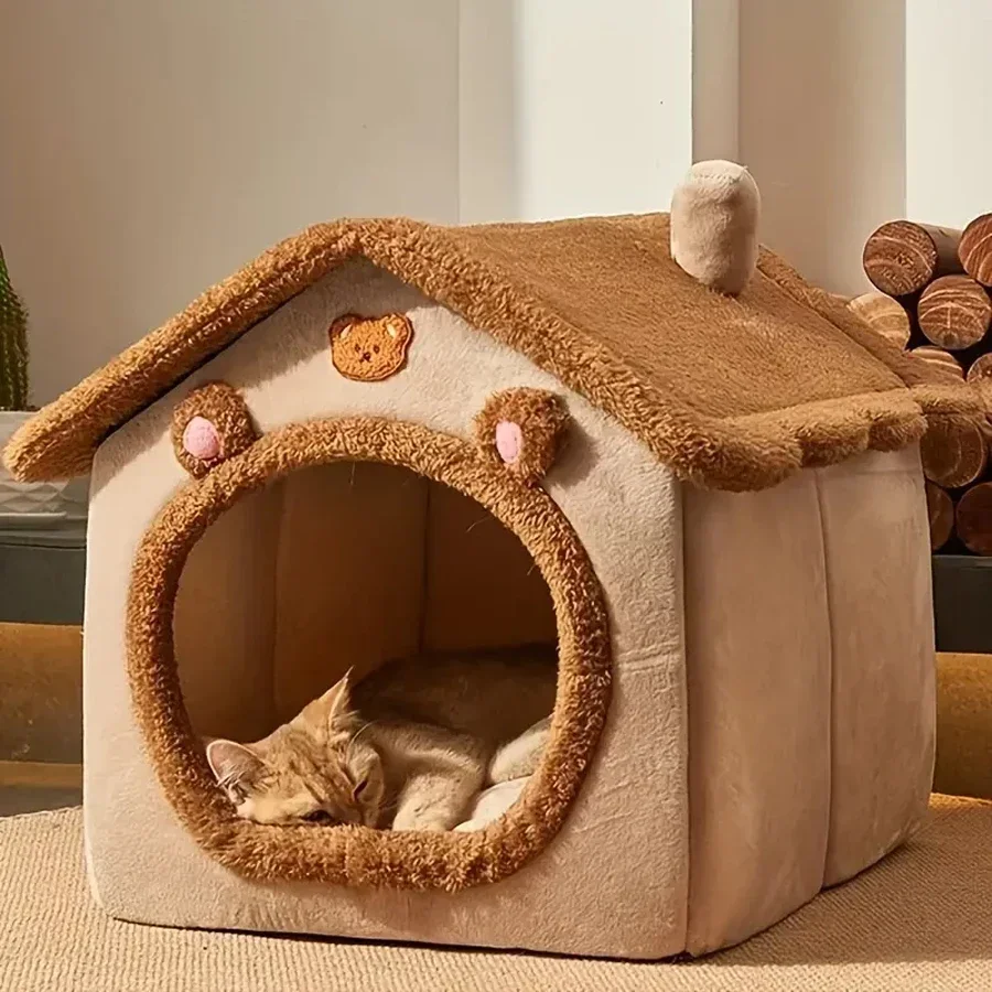 Faltbares haustier haus abnehmbares wasch bares katzen haus welpen höhlen pohovka haustier betthaus für navyše kleine hunde