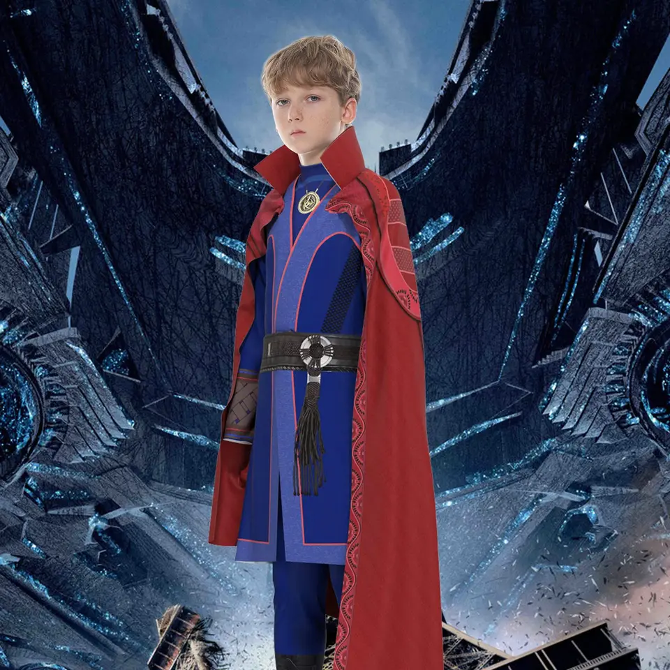 Fancy Adult Kids Doctor Red Strange Cosplay kostýmy chlapci Super Hero Zentai Sbecksuit Halloween kostým pre mužské večierky