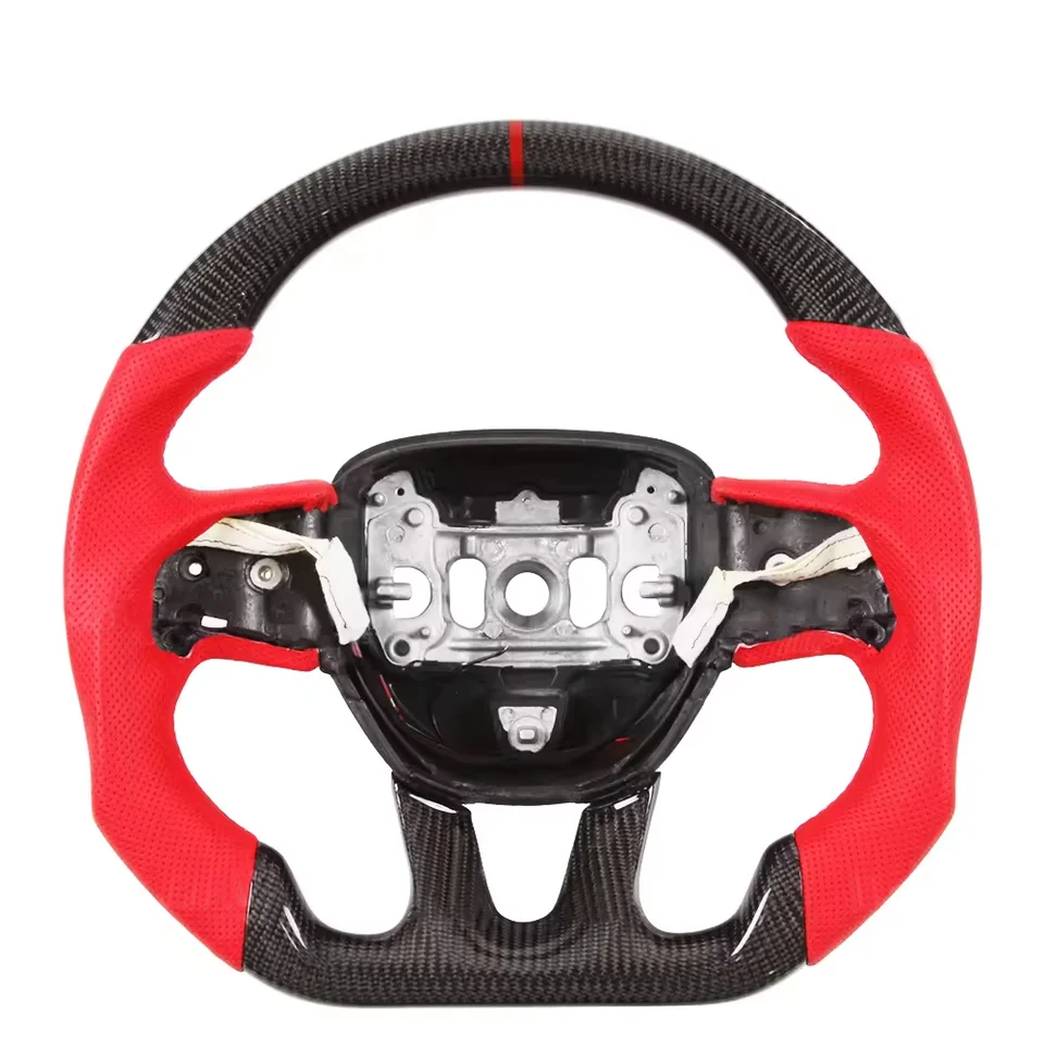 Fancy Prispôsobený volant automobilu Fit for Dodge 2015+ Charger Challenger Hellcat Durango SRT Real Carbon Fiber