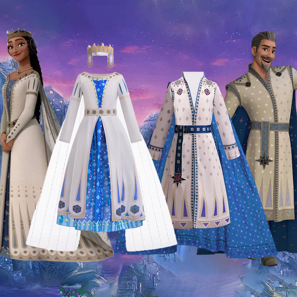 Fancy Wish King Magnifico Cosplay kostým pre dievčatá Halloween Wish Asha Carnival Veľkonočné narodeninové šaty Šaty vianočné oblečenie