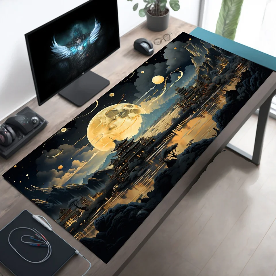 Fantasy veľká herná klávesnica podložka, rozšírený počítačový prenosný počítač príslušenstvo MousePad Office Anti-Slip