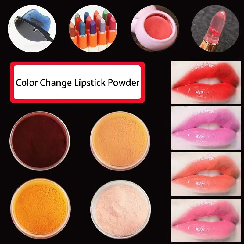 Farba mení rúž matný pigment prášok voľné farby Zmena na broskyňovú ružovú červenú oranžovú fialovú pernú pery makeup pery