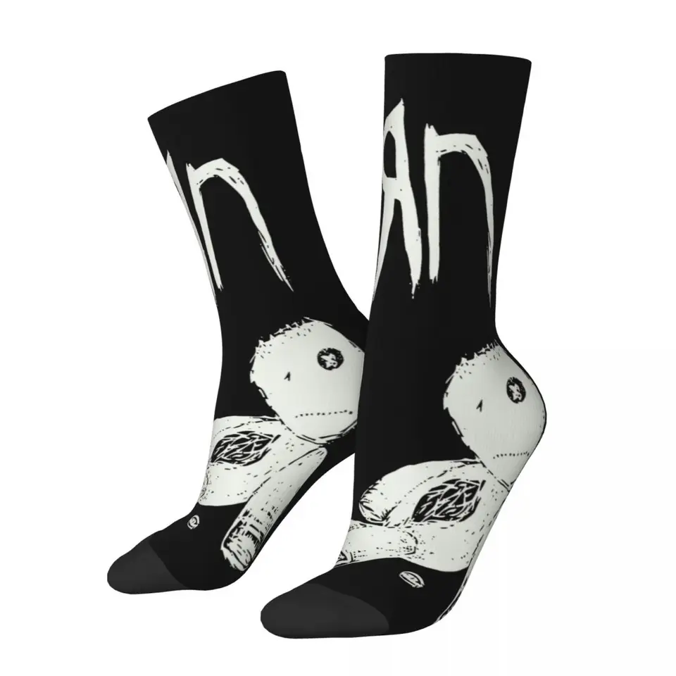 Farebná hudba rock Korn Band Basketball Socks Polyester dlhé ponožky pre unisex nekĺzanie