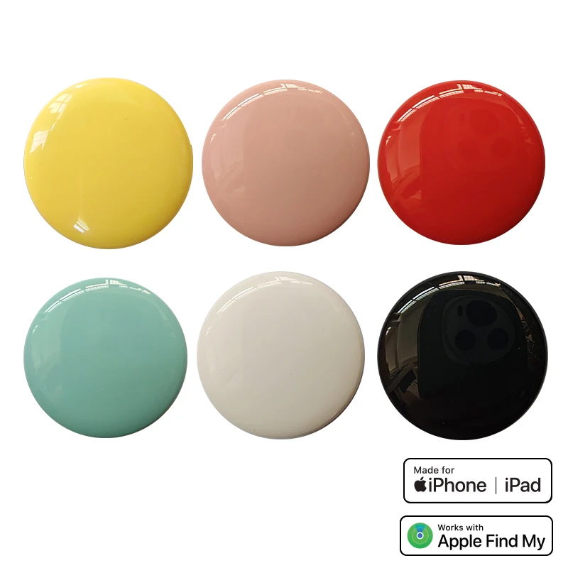 Farebná mini inteligentná značka Bluetooth Finder pre sledovač batožiny pracuje s Apple Nájdite lokalizátor môjho položky pre kľúčový batožinový batoh