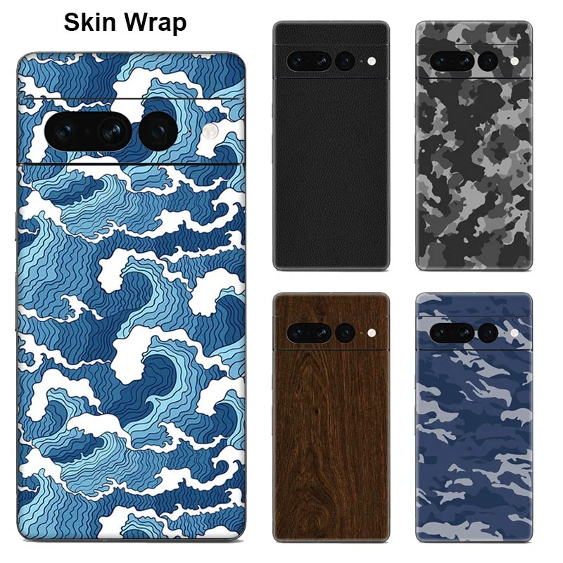 Farebná uflageová nálepka pre kožu pre Google Pixel 8 7 6 Pro 6a 5 Zadná obrazovka Protector Film Film Cover Case Case Matte Sticker
