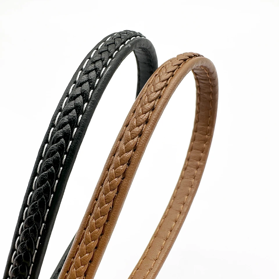 Farebné 8x4mm ploché opletené faux kožené nálezy nálezy PU kožená šnúra lano lano DIY vrecko Náhrz náramok náramok