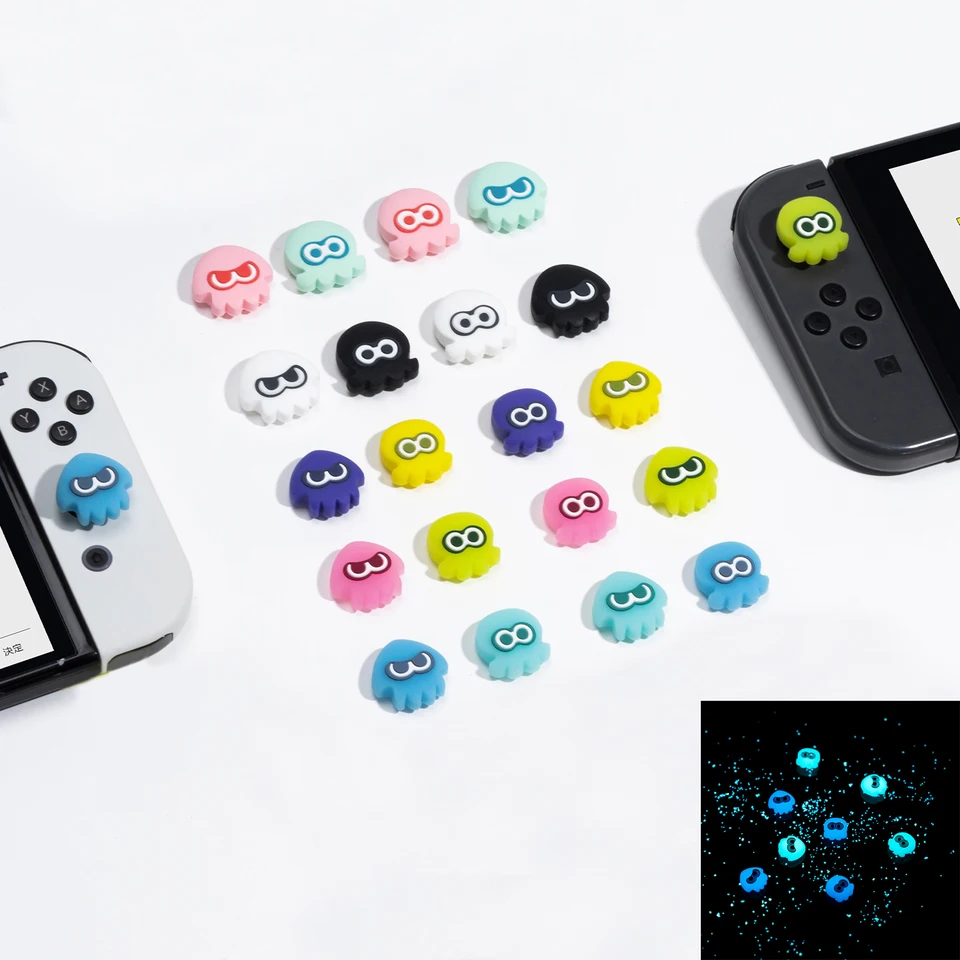 Farebný chobotnica chobotnica silikónový mäkký pákový ovládač pre Nintendo Switch Oled ns lite Joy-con