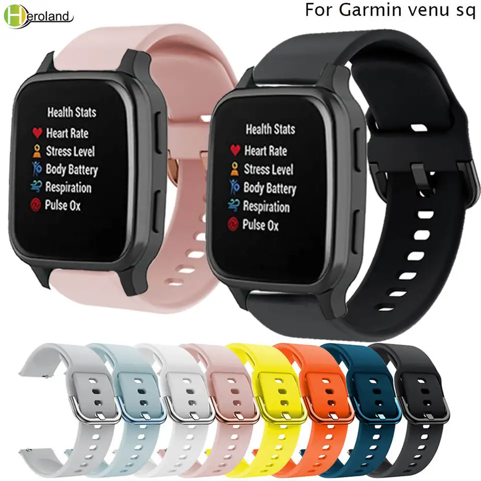 Farebný hodinkový pás pre Garmin Venu Sq Sq2 náramok 20 mm tlačový pásikový pásik pre Huami Amazfit GTS 4 3 2 Mini náramok