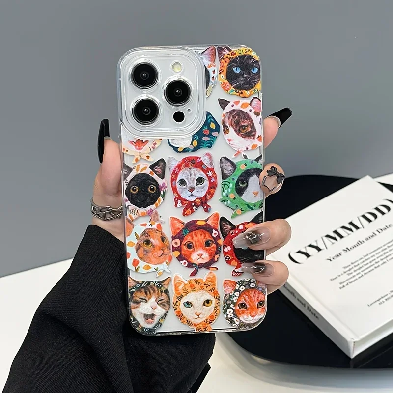 Farebný puzdro na dizajn mačiek pre infinix poznámku 40 30i 12 11 10 nula 30 20 Smart 9 8 7 6 5 VIP Pro Plus 4G 5G Clear Cover