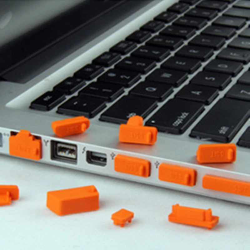 Farebný silikónový protiprachový zástrčkový kryt počítača Zátka pre notebook prenosný prenosný prenosný počítač Dustodproof Dust Plug Plup