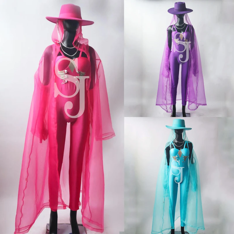 Farebný tanečník Gogo Dancer Women Festival Festival Outfits Party Jazz Dance Coat Coat Nightclub DJ DS Rave Clothes XS7043