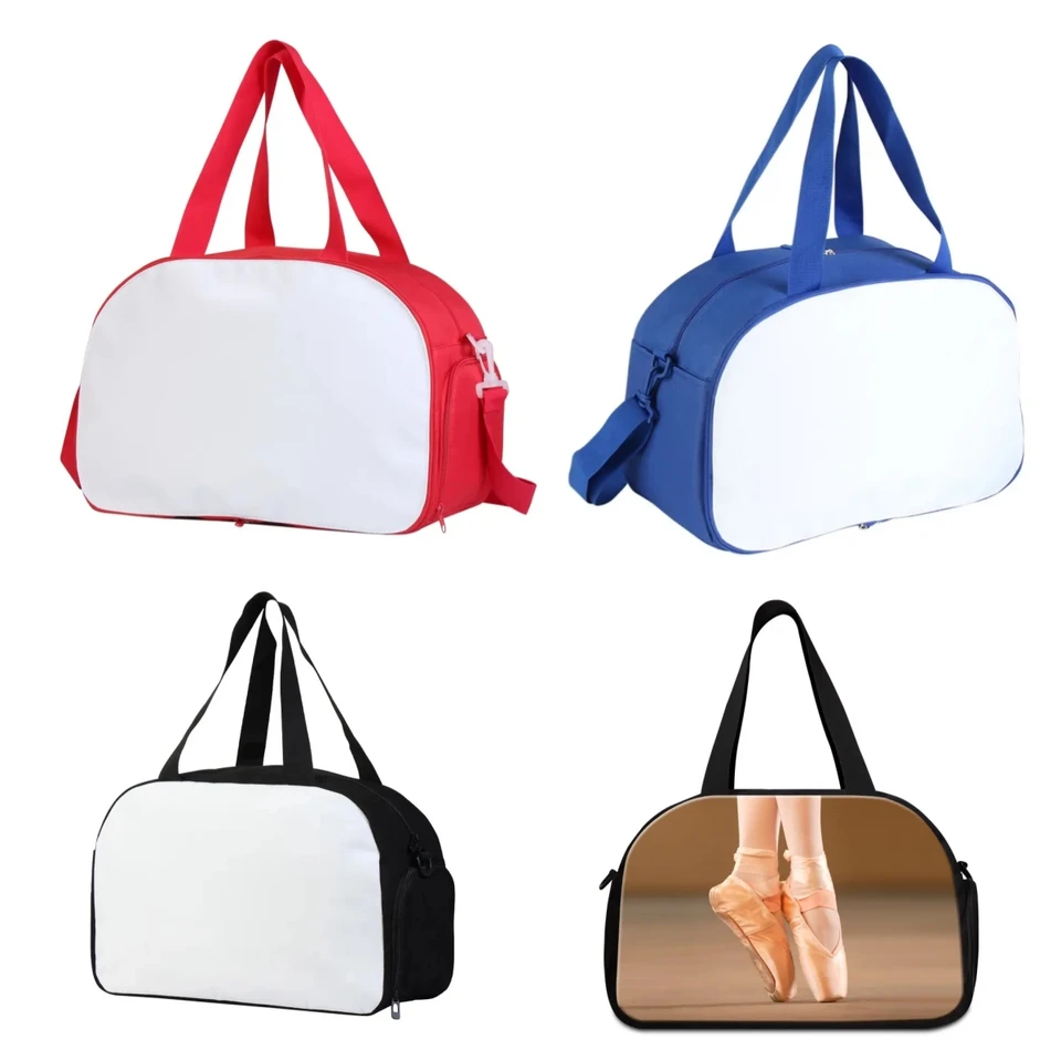 Farebný tanečný taška Duffle Zips Bag Sublimácie prázdne pre vlastné dizajn logo Tlač Travel Walker Tote Bag