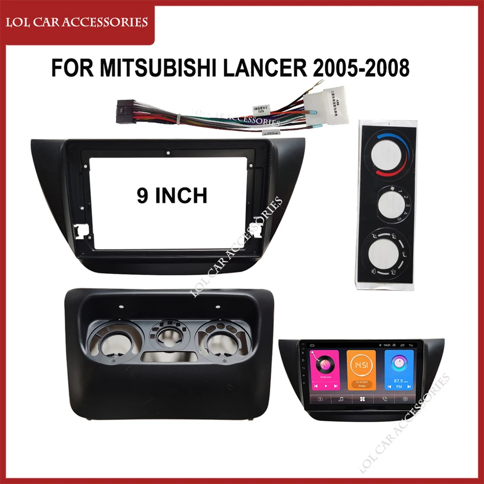 Fascia 9 palcov pre Mitsubishi Lancer IX 2005-2008 Car Radio Stereo GPS MP5 Android Player 2Din Head Unit Inštalácia panela Dash Rám