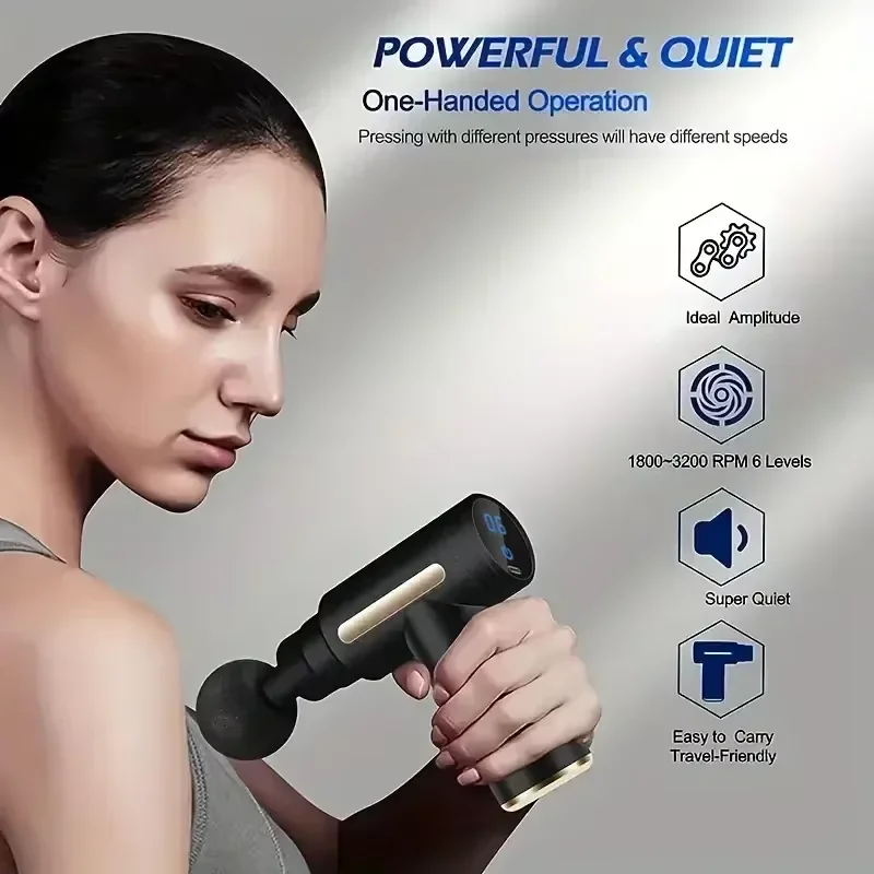 Fascia svalová relaxácia Massager inteligentný prenosný prenosný elektrický komplexný masáž LED dotyková obrazovka 4MASSAGE HEAD HAID HAIDE GIF