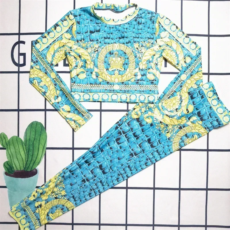 Fashion Beach Long Pant Set leto kvetinová tlač príležitostné dva kusy obleky ženské zodpovedajúce obleky