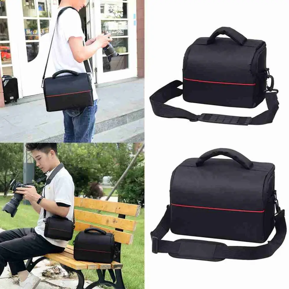 Fashion Digital DSLR Camera sáčka na rameno s ramenným taškou vodotesná fotografická fotografická taška pre vrecko Canon Nikon Sony šošovky