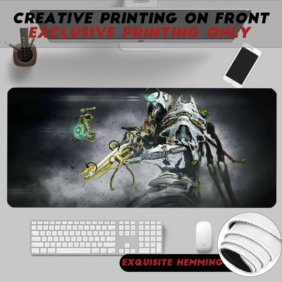 Fashion Hot Game Warframe Mouse Pad Non-Slip Gum Gume Edge Locking MousePads Game Play Rats pre notebook PC počítač