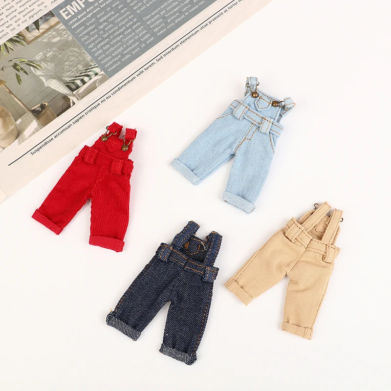 Fashion Mini Jeans Metrys Rompers Doll Clothes Apploysle Doll Clothes oblečte hračky za 1/12 bábiky ob11 bábiky