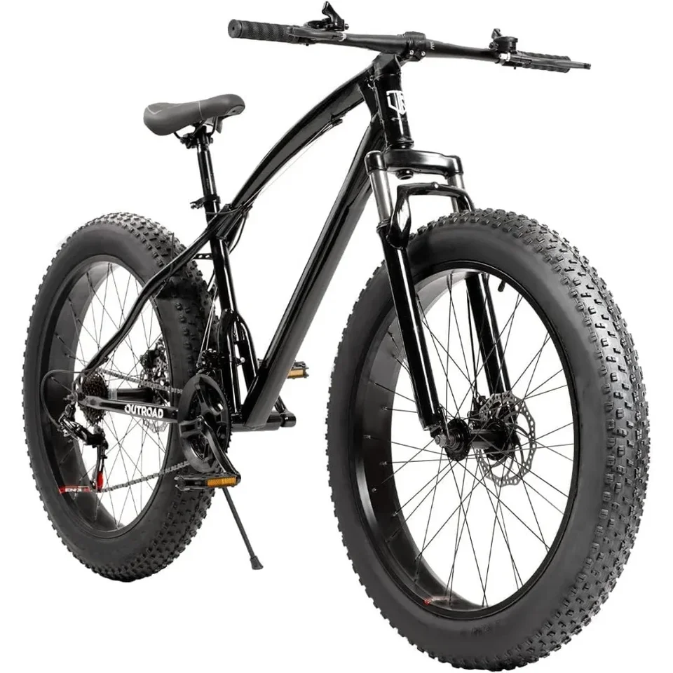 Fat Tire Mountain Bike, 26-palcové kolesá, 21-rýchlosť, ráme