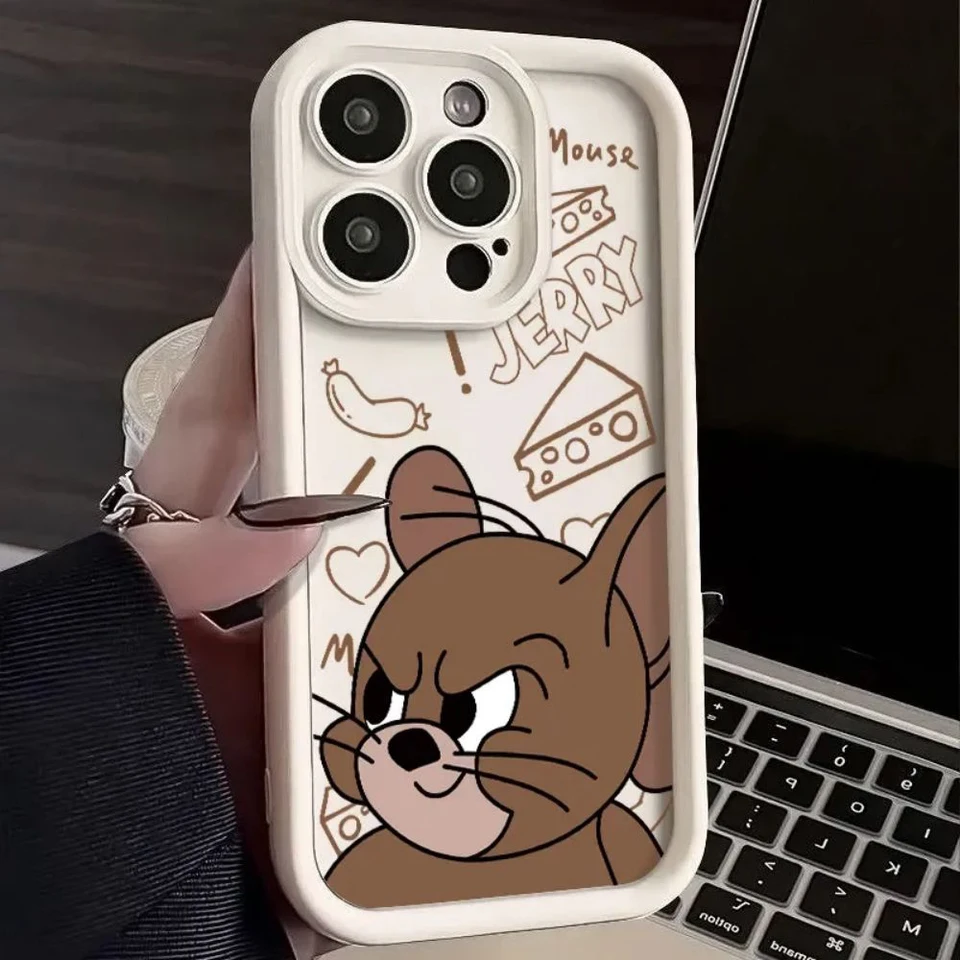 Fat Toms Jerrys Jedzte puzdro pre telefón pre Xiaomi Mi 14 12T 11 Lite Poco C61 X5 X4 X3 NFC GT M6 M3 F5 F4 Pro 4G 5G Cover rebríkov