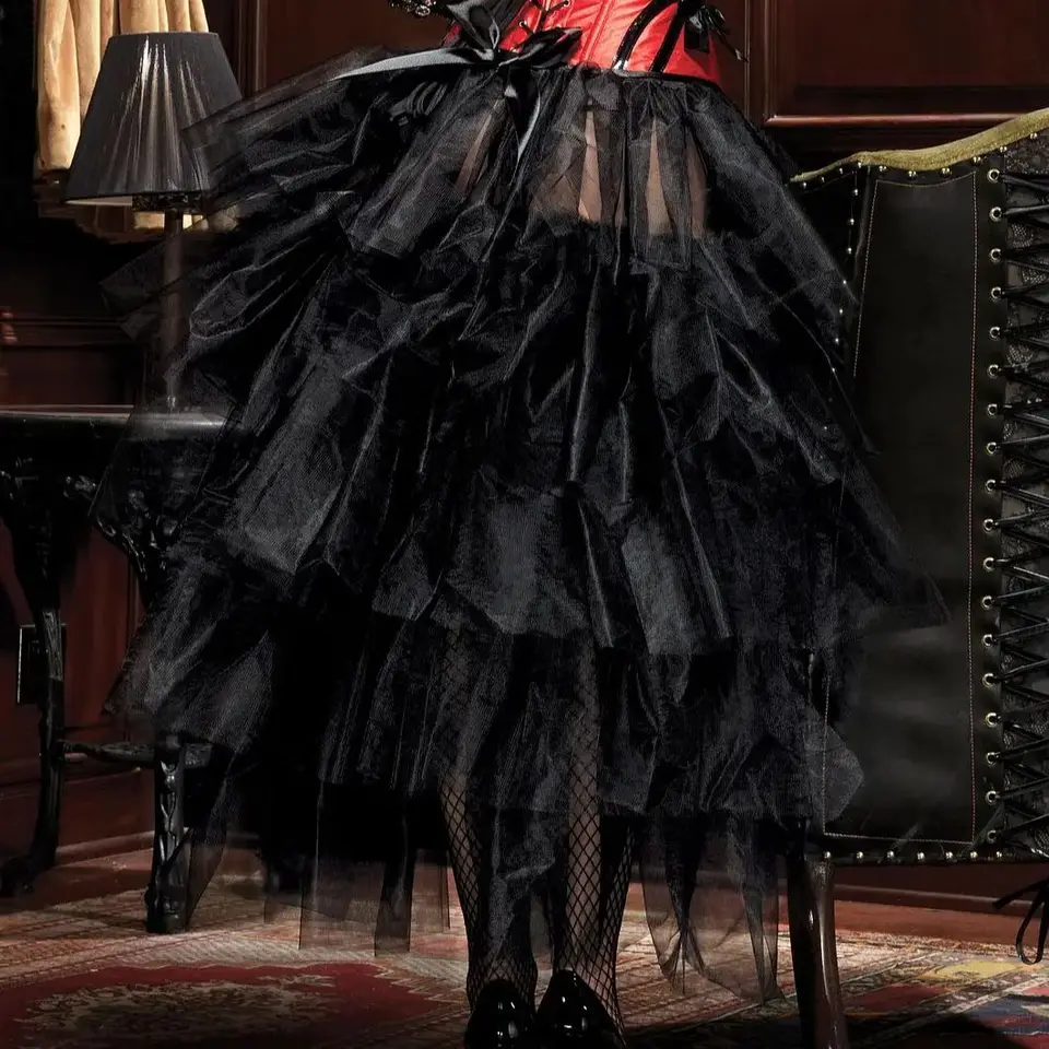 Fatapaese queencard pre dospelých tulle sukňu dlhé spodné spodky polovičné skĺznite pod šaty spodná štvorka svadobná svadba Petticaoat Dancewear