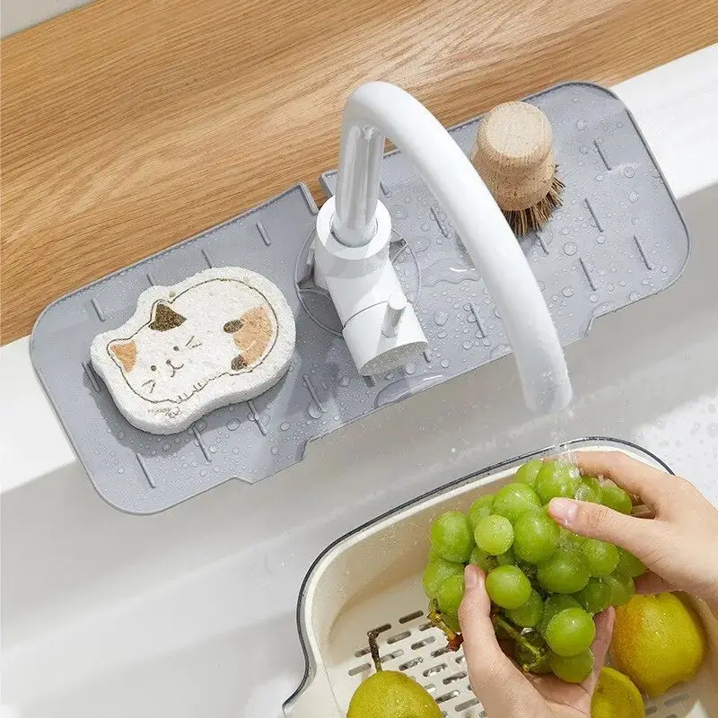 Faucet Mat Kuchynské umývadlo Silikónové striekajúce podložky Odtoková drenážna vodná kúpeľňa Ochranná doska Rýchly suchý podnos