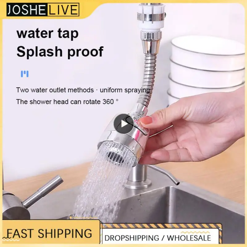 Faucet predlžovacia trubica 2 režim úspory vody Rúrkový kohútik 360 stupňov Rotácia umývadlo príslušenstvo Kuchynský náradie kohútik predlžovače kohútikov