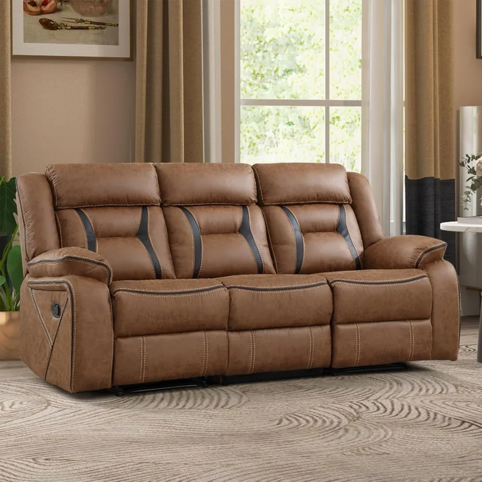 Faux Leath Manual Ruaning Sofa, 3 kreslo sedadla, stoličky na pohovku, pohovkový nábytok pre obývaciu izbu, nábytok, zasadacej miestnosti