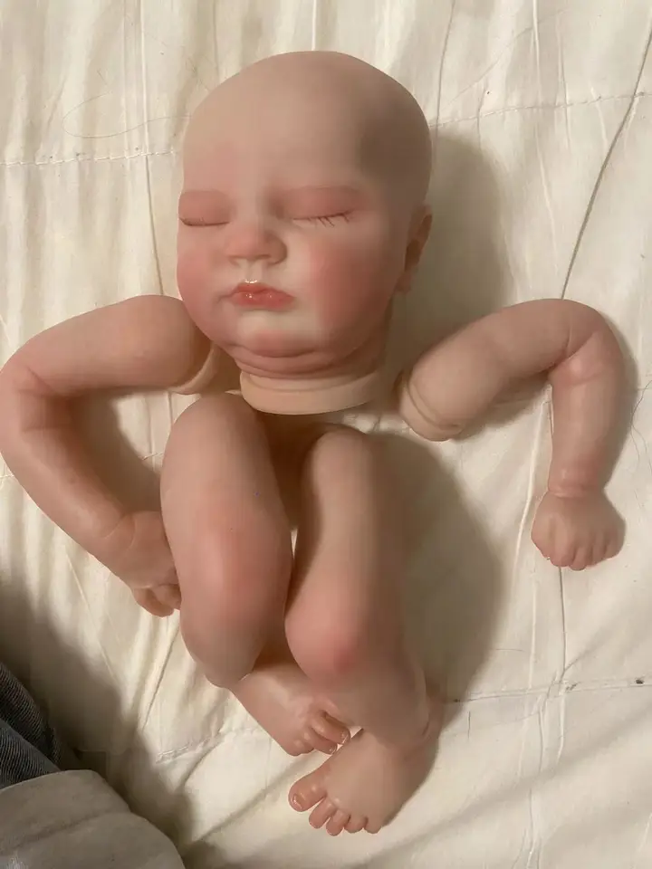 FBBD Prispôsobené obmedzené napájanie 20 palcov Reborn Baby Quinlyn vyrobené umelcom fanggreat detaily maľované súpravy s látkovým telom