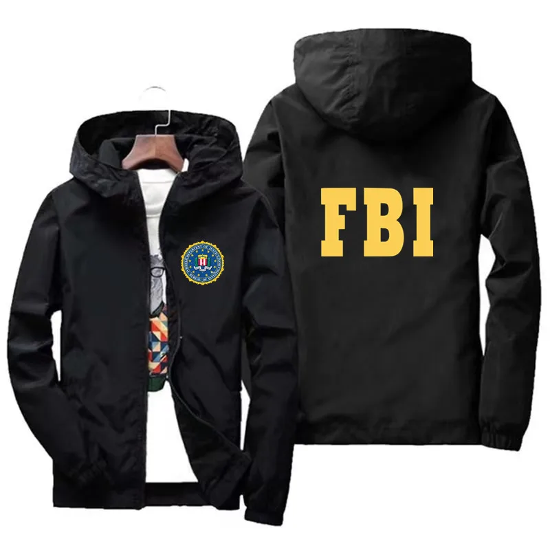 FBI Spojené štáty FBI Shield Men's Pilot Air Pilot Pilot Baseball Coat Motorcycle Bomber Windbreaker Camping Havár