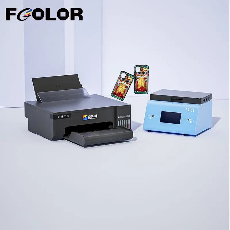 FCOLOR CELL SET MOBILNÁ KRYTOVÁ PRÍPRAVA PRÍRUČKA PRÍPADOVÉHO TLAČ 3D SUBLIMATION Vákuum tepelného tlačového stroja s tlačiarňou EPSON L8058