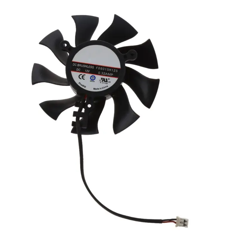 FD8015H12S 75 mm 2pin VGA ventilátor pre Sapphire HD6850 HD4860 HD5850 HD4890 Grafický ventilátor CON COLLING VENTIFIC