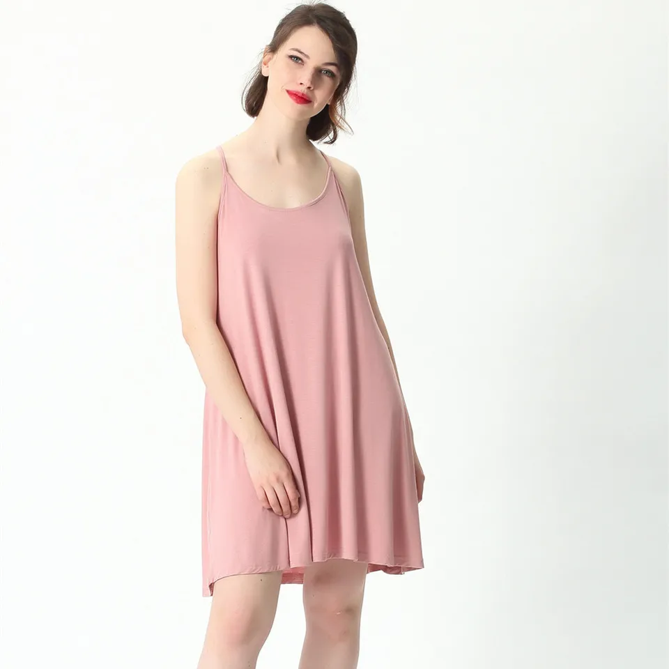 FDFKLAK 2XL-7XL PLUS NIGHT NIGHT KOWN pre ženy letné leto voľný popruhy sexy nočné oblečenie pre dámy spiace šaty