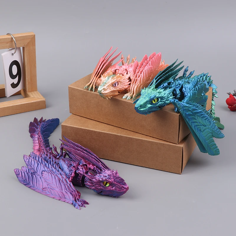 Feather Wyvern Dragon 3D tlačený drak kĺbový drak draka 3D tlačené hračky Desktop Pet Pet