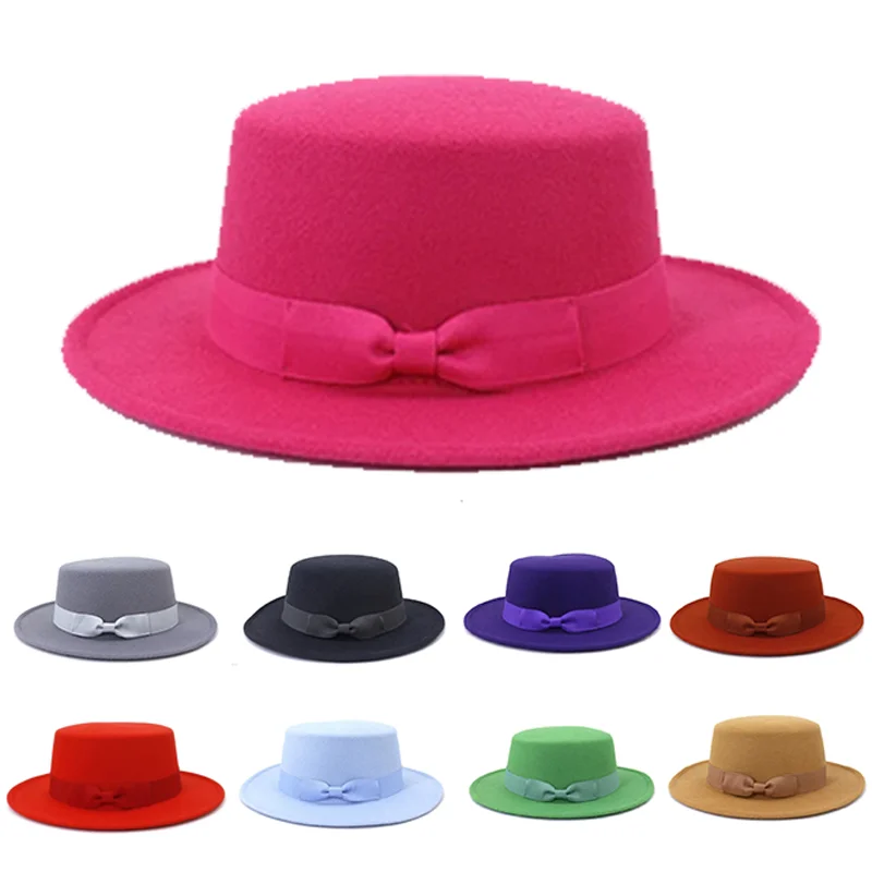 Fedora klobúk plochý francúzsky francúzsky klobúk pánsky jazzový klobúk Fluorescenčný žltý žltý ženský klobúk dámska gorras gorras hombre pasca