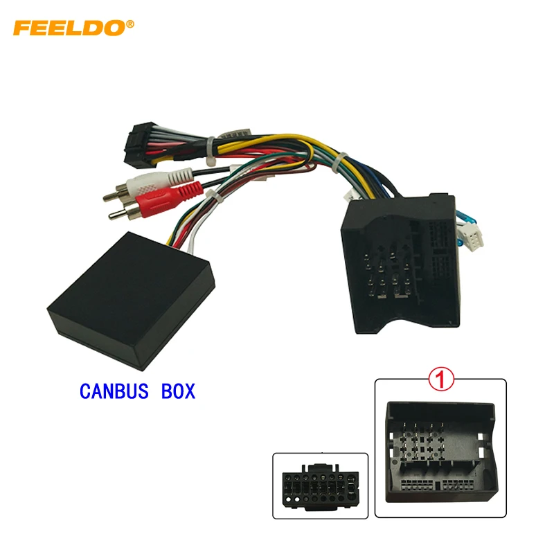 Feeldo CAR 16PIN Audio káblové zväzok s krabicou CANBUS pre Volkswagen Touareg 03-10