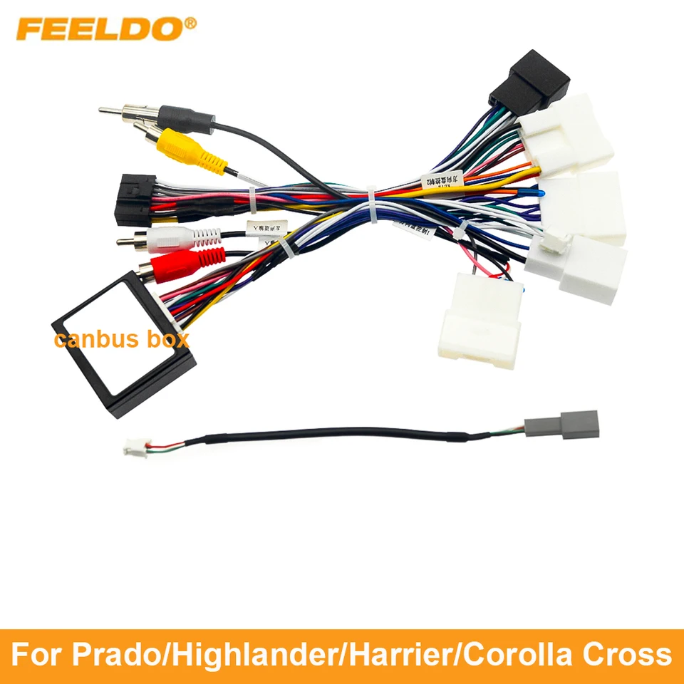 Feeldo Car 16pin Power Cord káblový zväzok zväzku pre krížovú hlavu Prado/Highlander/Harrier/Corolla/Frontlander