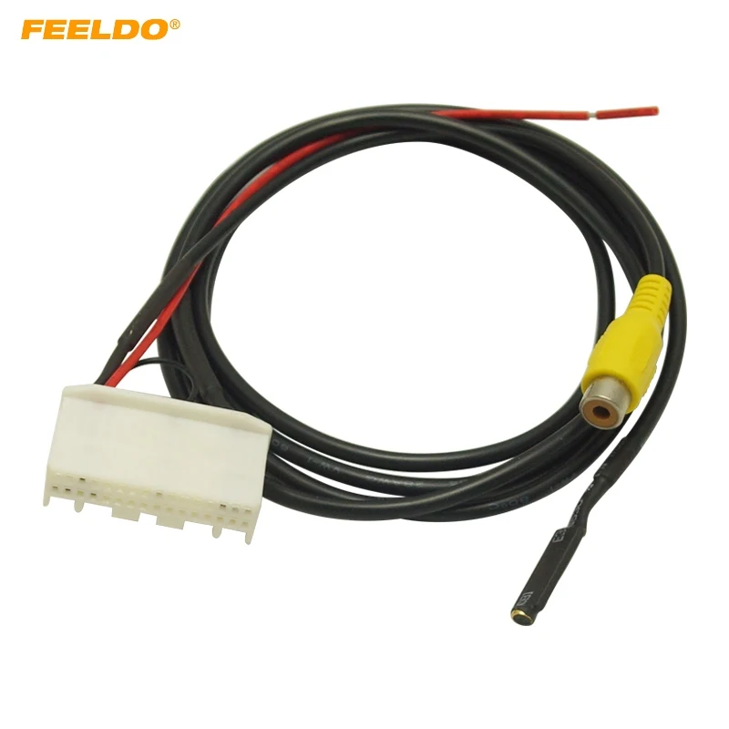 Feeldo Car Camera Overting RCA Video Convert Adaptér kábla s káblom mikrofón pre Nissan Qashqai/Teana/X-Trail/Sylphy
