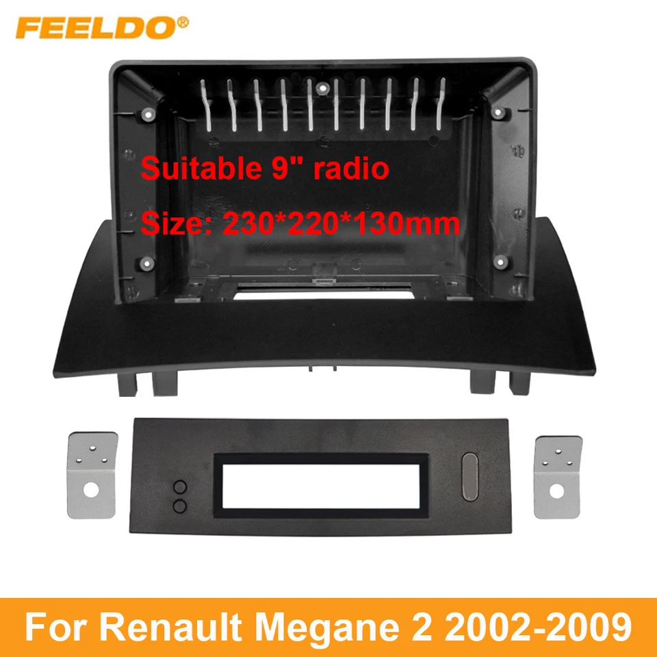 Feeldo Car Radio Audio Fascia Frame Adapter pre Renault Megane 2 (02-09) 9 