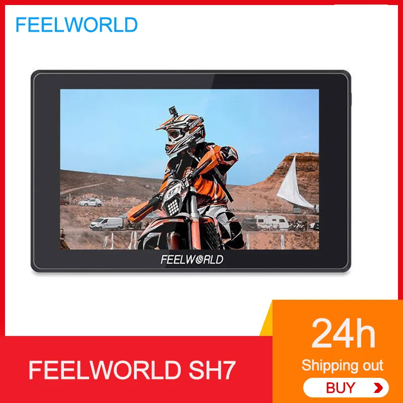 Feelworld SH7 7-palcový monitor na fotoaparáte 2200NIT FULL HD SCREES pre vonkajšie snímanie citlivého monitora dotykovej obrazovky