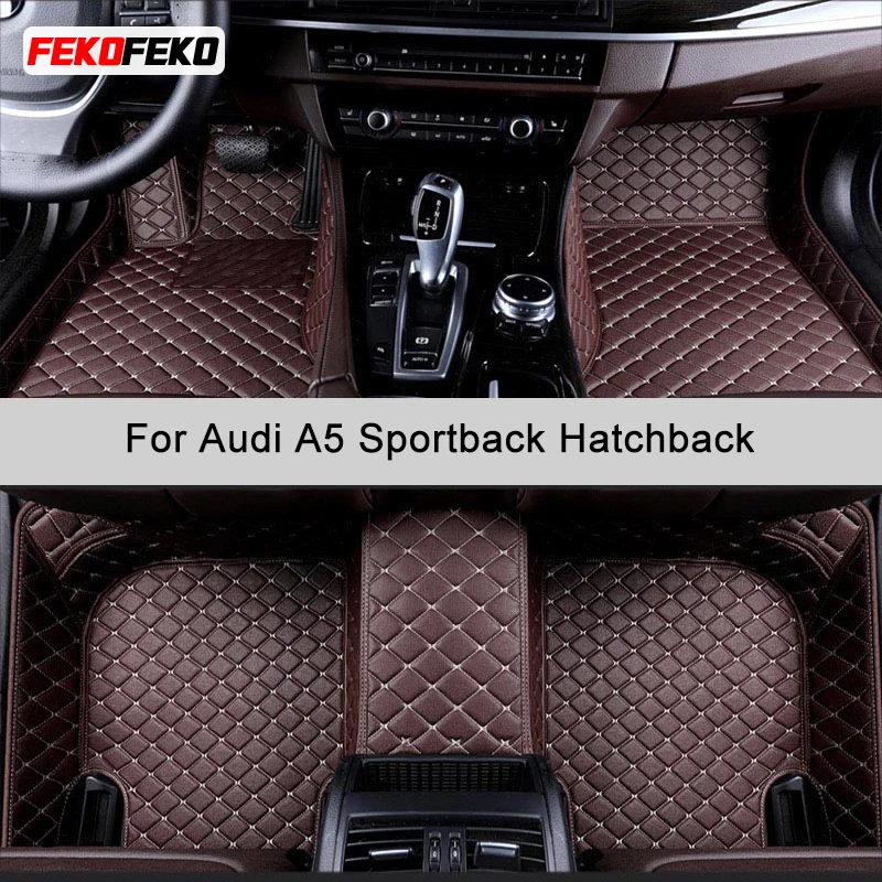 Fekofeko vlastné podlahové rohože pre autá pre Audi A5 Sportback 4Doors Hatchback Auto Carpets Foot Coche Accessorie