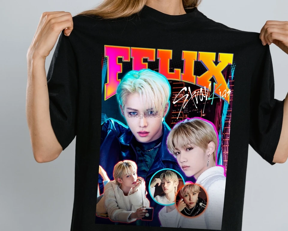 Felix bootleg tričko Kpop košeľa bang Chan s krátkym rukávom unisex