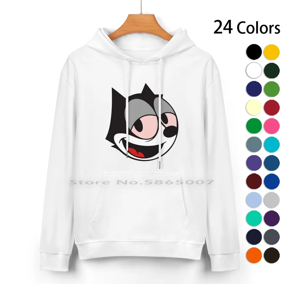 Felix The Stoner Cat Cotton Hoodie Sweater 24 Farby burina ukameňované 420 liečiv s kyselinou Vysoké LSD Drugs Huby 100% bavlna