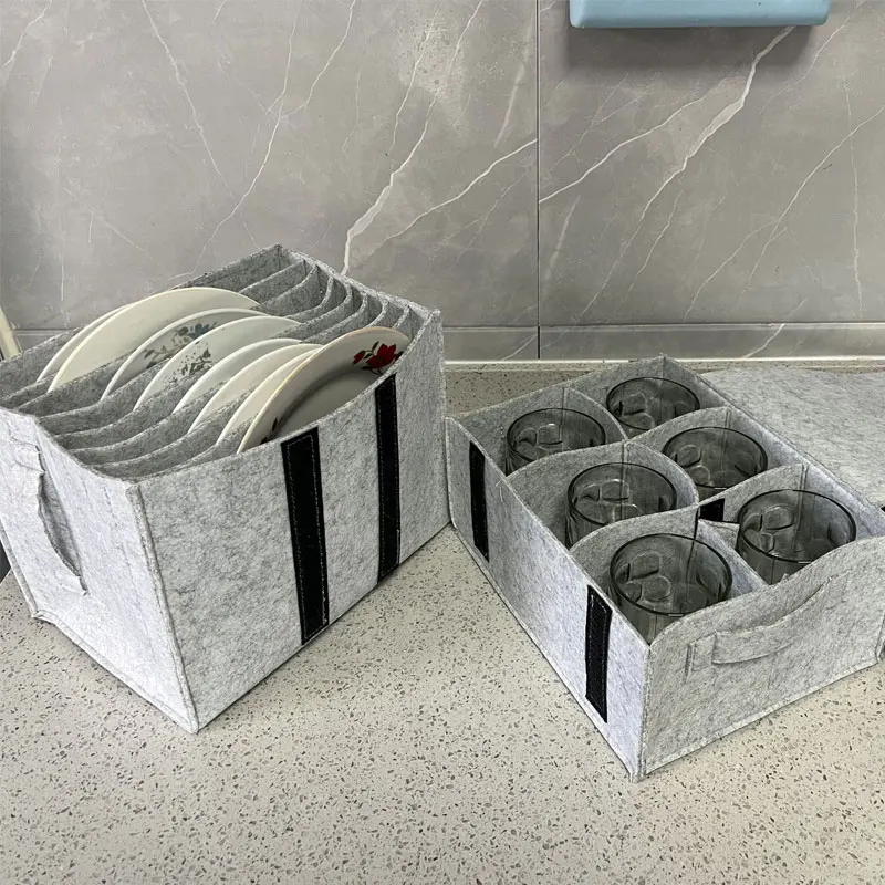 Felt Plate Dish Cup Storage Držiak na nádoby na nádoby na kempingový nádob
