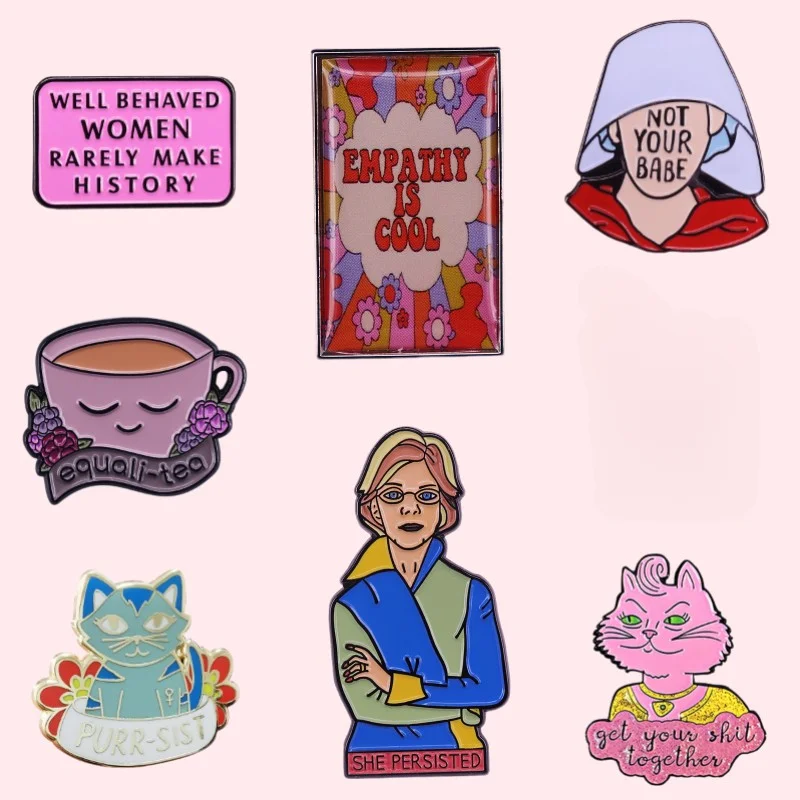 Feminizmus karikatúra komiksový pohár smalt