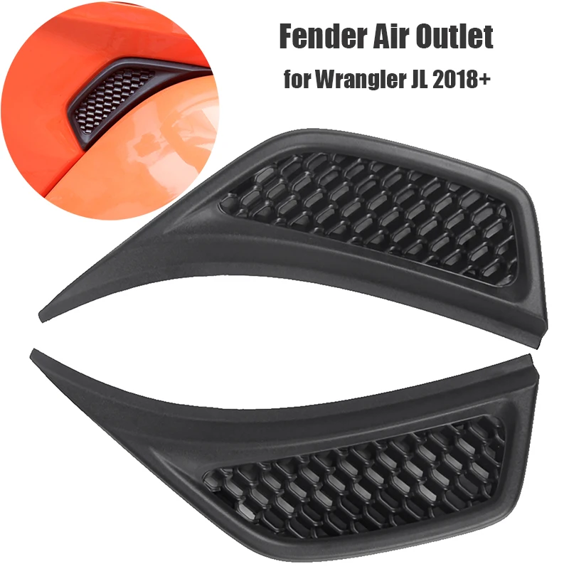 Fender Fender Air Outlet REMEL TRIM FENDER GRILLE LEAF PANEL PANEL FIT FOR pre Jeep Gladiator Wrangler JL 2018+