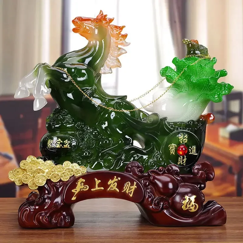 Feng shui okamžite koňom ozdoba Fortune Horse to Success Success Loving Room Otvárací obchod s dekoráciou