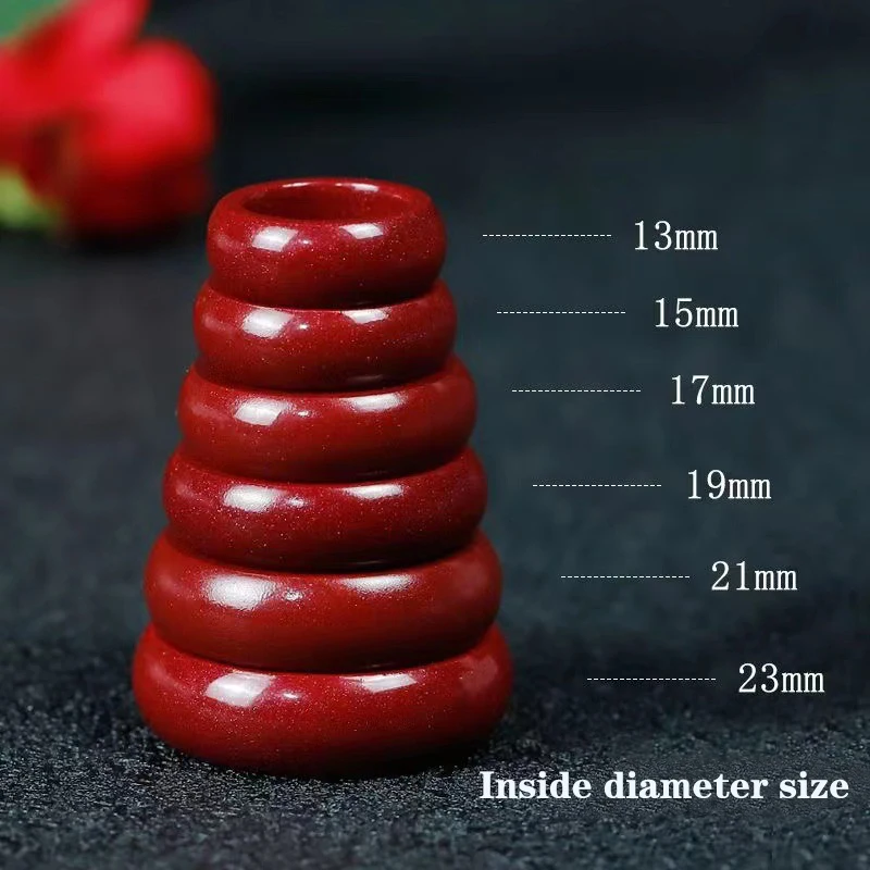 Fengshui Cinnabar Ring, Feng Shui Cinnabar prsteň pre mužov Ženy, prsteň Feng Shui pre bohatstvo a ochranu Veľa šťastia Money Amulet Amulet