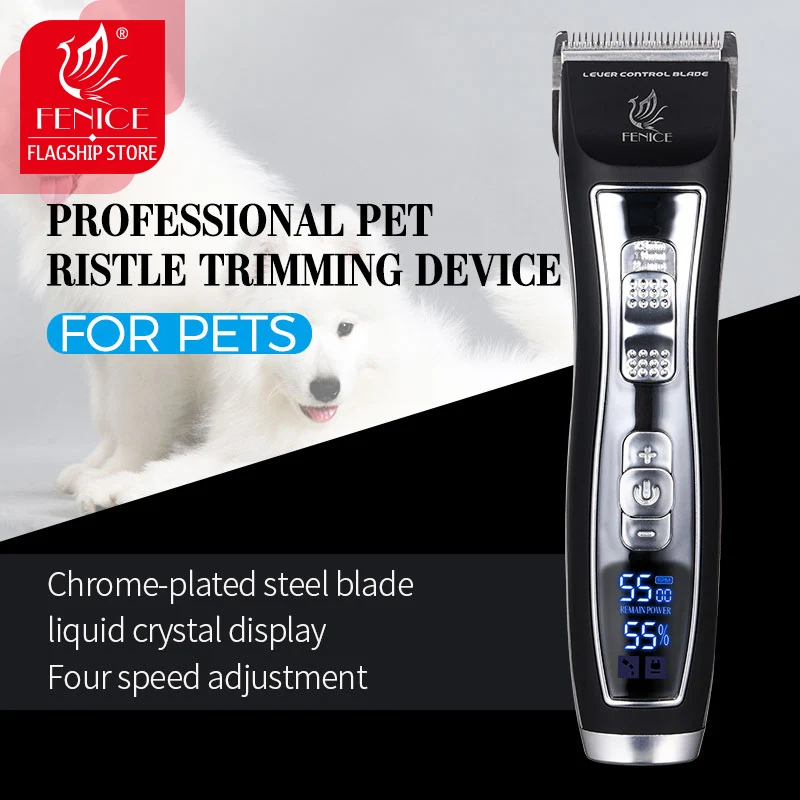 Fenice Pet Clipper Dog Zastrihávate profesionálne starostlivosť o elektrické výstrižky chrómované oceľové čepeľ